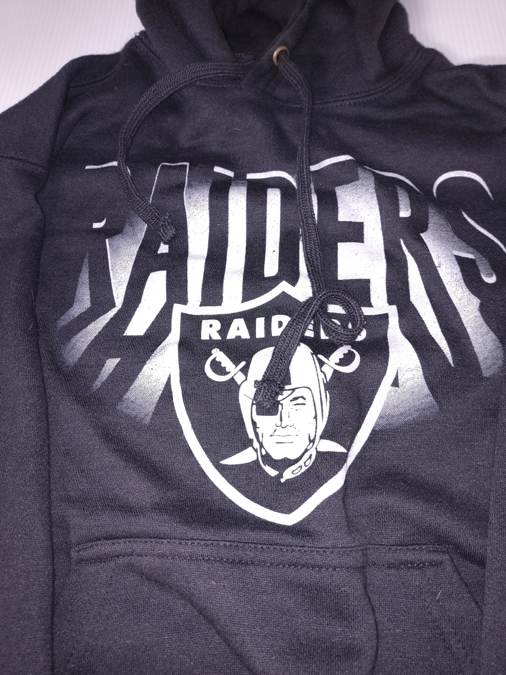 Junk Food Clothing NFL Las Vegas Raiders Black Graphic Hoodie - Size S Small
